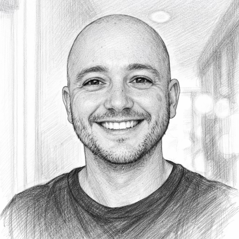 Retrato ilustrado de Alejandro Sánchez Losa